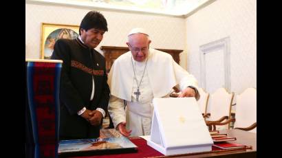 El papa Francisco recibe a Evo Morales