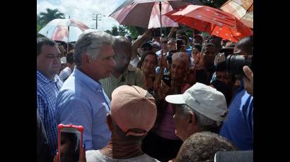 visita de Díaz Canel a florencia en jatibonico norte