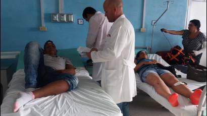 En el hospital espirituano reciben atención los lesionados