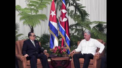 Recibió Díaz-Canel al Vicepresidente del Partido del Trabajo de Corea