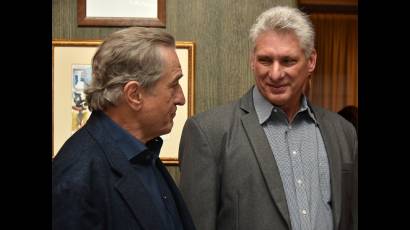 Robert de Niro y Díaz-Canel 