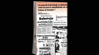 Fragmento de la prensa venezolana, octubre de 1976, tomado del libro Cuba la historia no contada
