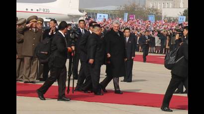 Díaz-Canel en Pyongyang