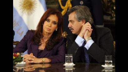 Alberto Fernández y Cristina Fernández.