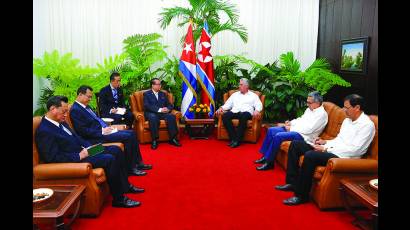 Recibió Díaz-Canel al Vicepresidente del Comité Central del Partido del Trabajo de Corea