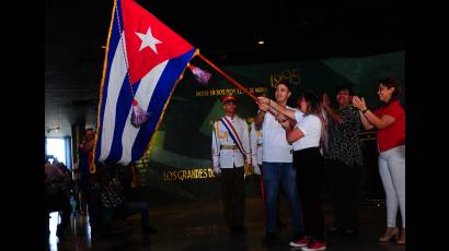 Abanderamiento de jóvenes cubanos al 18vo. Congreso Latinoamericano y Caribeño de Estudiantes