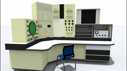 Imagen de la computadora, diseñada en 3D por la arquitecta Ilmarys Jiménez Argüelles
