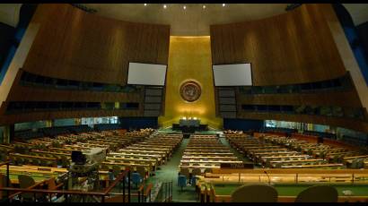 Salón de la Asamblea general de la ONU