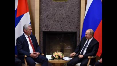 Encuentro entre Díaz-Canel y Vladimir Putin