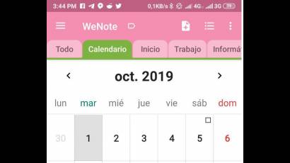 La aplicación WeNote