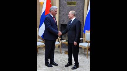 Díaz-Canel sostuvo encuentro con Vladimir Putin