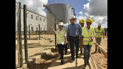 Visita Díaz-Canel Bioeléctrica en Ciego de Ávila 