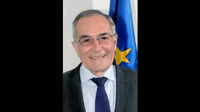 El embajador de la Unión Europea en Cuba  Alberto Navarro. 