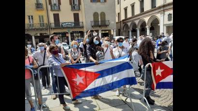 La Brigada Henry Reeve que cumplía misión internacionalista contra la COVID-19 en Lombardía, fue despedida con honores por el pueblo y las autoridades italianas