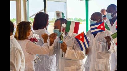 En Cuba, Brigada Henry Reeve que combatió la COVID-19 en Turín