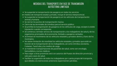 Medidas del transporte en #PinardelRío 