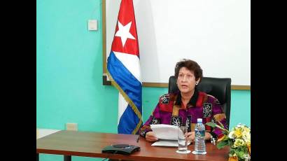 La ministra cubana de Educación, Ena Elsa Velázquez Cobiella