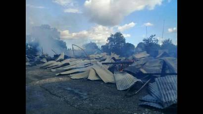 Incendio en localidad de Santiago de Cuba