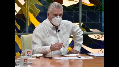 El Presidente de la República, Miguel Díaz-Canel Bermúdez, en su intervención este jueves en la Mesa Redonda