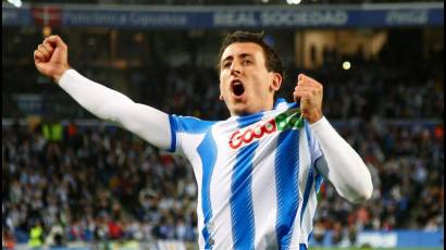 El vasco Mikel Oyarzábal fue elegido como el jugador del mes en España.