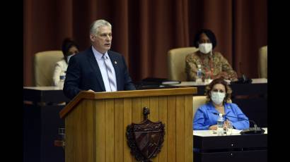 Clausura el Presidente de la República, Miguel Díaz-Canel Bermúdez, el 6to. Periodo Ordinario de sesiones de la Asamblea Nacional del Poder Popular en su 9na. Legislatura