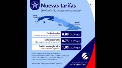 Nuevas tarifas de Etecsa a partir del 1ro. de enero de 2021