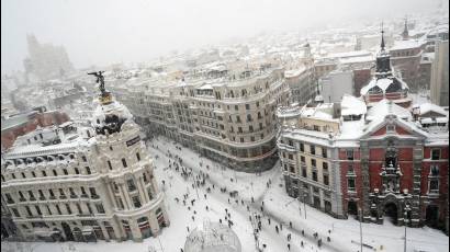 Nieve en Madrid