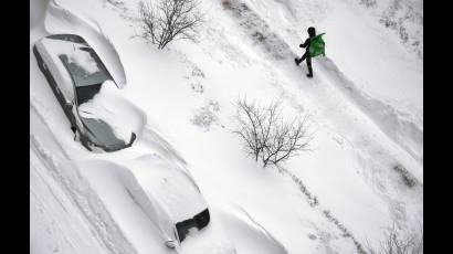 En la ciudad de Moscú ha caído un tercio de la norma de nieve habitual para febrero