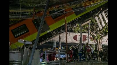 Desplome de metro en Ciudad de México 