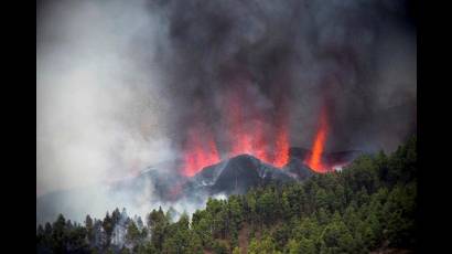 Erupción del volcán Cumbre Vieja, en la isla española de La Palma