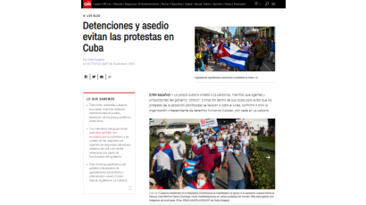 Portada de CNN en español sobre el 15N