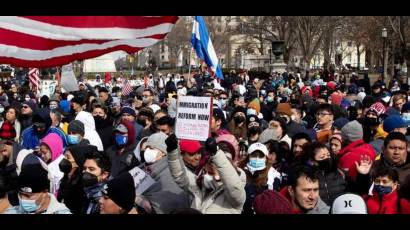 Protesta frente a la Casa Blanca