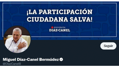 Cuenta de Twitter del Presidente cubano