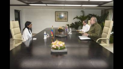 Recibió Marrero Cruz a Vicepresidenta Ejecutiva de Venezuela