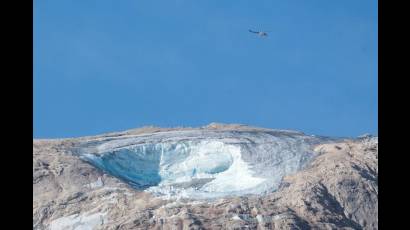 Colapsa glaciar en la Marmolada