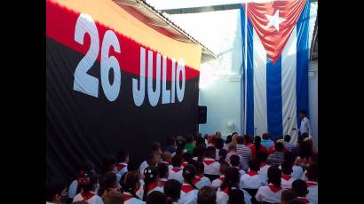 Inicio curso acto en escuela primaria 26 de julio, en la ciudad de Matanzas