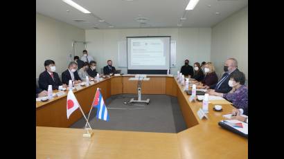 Encuentro con directivos de la empresa japonesa Toshiba Energy Systems, sobre el Proyecto de Mejoramiento del Suministro de Energía Eléctrica en el municipio especial de Isla de la Juventud. 