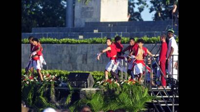 Acto realizado en la Plaza Ernesto Guevara de Santa Clara