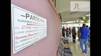 Cuba celebra elecciones municipales este 27 de noviembre. 