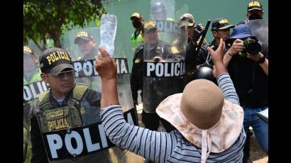 Protestas ciudadanas en Perú