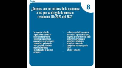 Detalles sobre el proceso de bancarización de las operaciones en Cuba. 