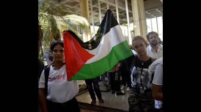 Los jóvenes cubanos han expresado su solidaridad con la causa palestina. 