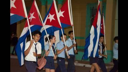Marcha de las antorchas en Camagüey