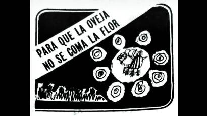 Para que la oveja no se coma la flor