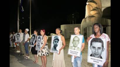 Vigilia juvenil antiterrorista, desde la Plaza de la Revolución José Martí, por los 50 años del Crimen de Barbados y el Día de las Víctimas del Terrorismo de Estado.