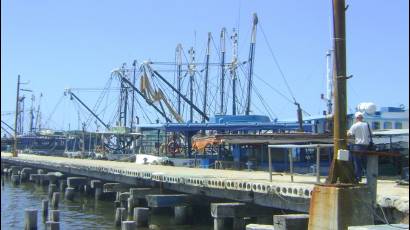 Barcos del poblado de Júcaro