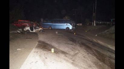Accidente vial en Villa Clara