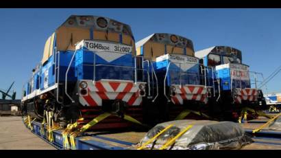 Reciben en Cuba segundo lote de locomotoras rusas
