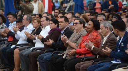 El acto en la UCI patentizó la solidaridad entre dos pueblos hermanos.