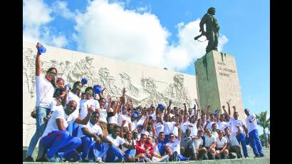 Atletas cubanos.